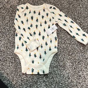 Brand new Christmas tree onesie. Long sleeved.